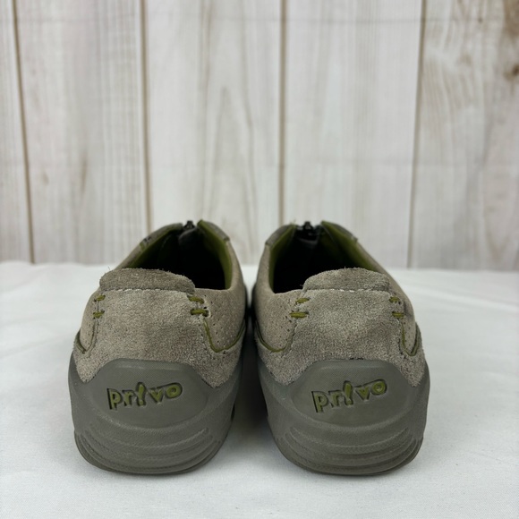 Clarks Privo Leather Sneakers Top Zipper Gray Size 8 Slip-on Loafers Tennis Shoe - Picture 6 of 12